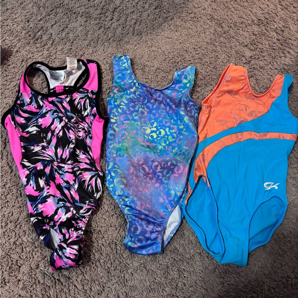 GK Pink, Blue, and Orange Gymnastics Leotards